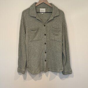 Thread & Supply | Gray Knit | Long Sleeve Button Down | Size L